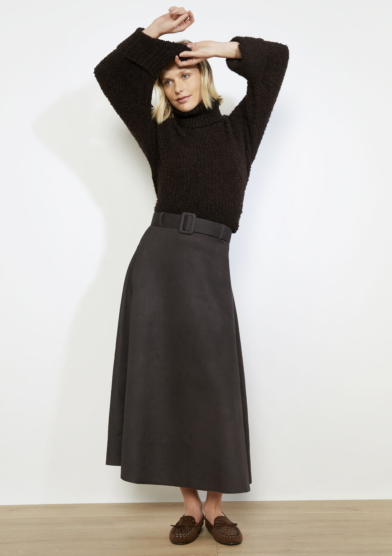 Lange uitlopende rok