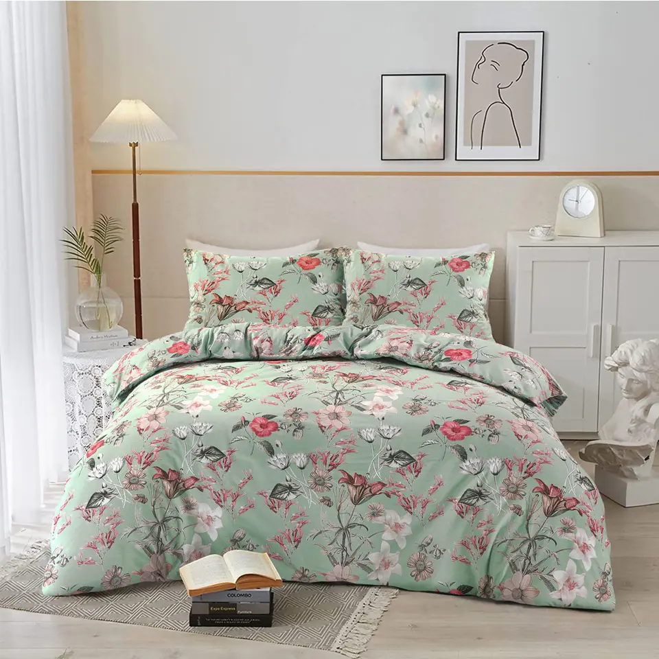 Dekbedovertrek Norah - groen - 240x200/220 cm