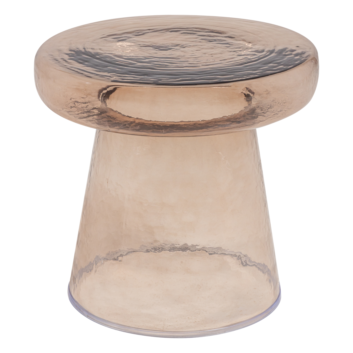 WOOOD bijzettafel Loma - Glas - Bruin - 38x40x40