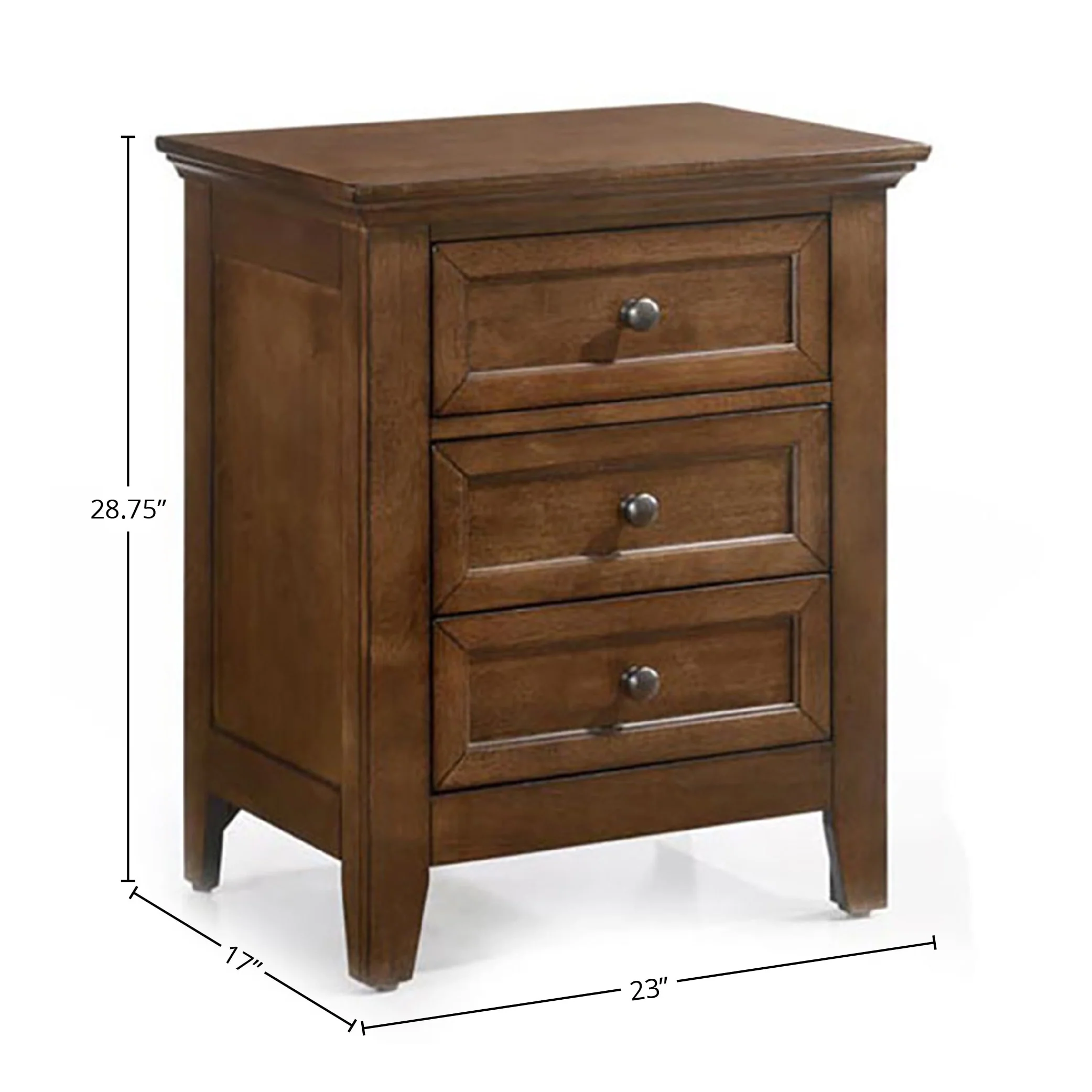 San Mateo Tuscan Brown 3-drawer Nightstand