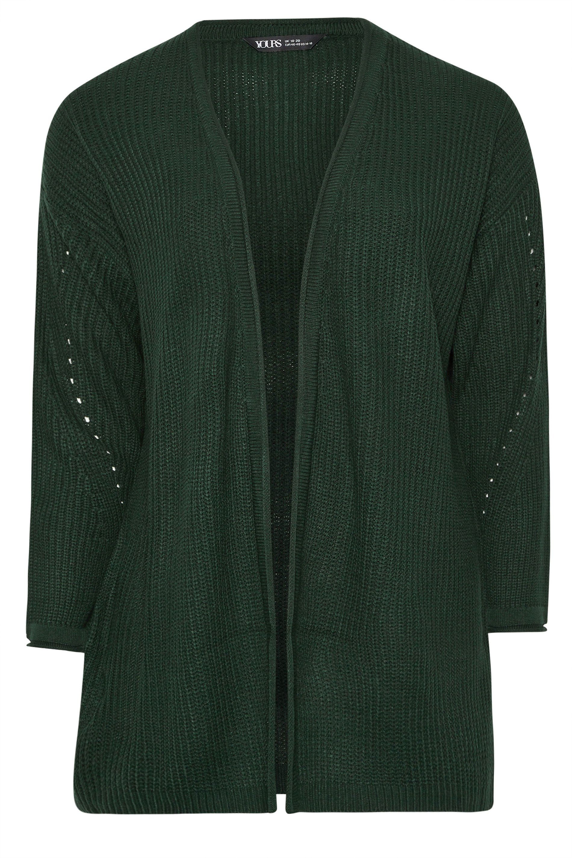 Yours Pointelle Chunky Knitted Cardigan