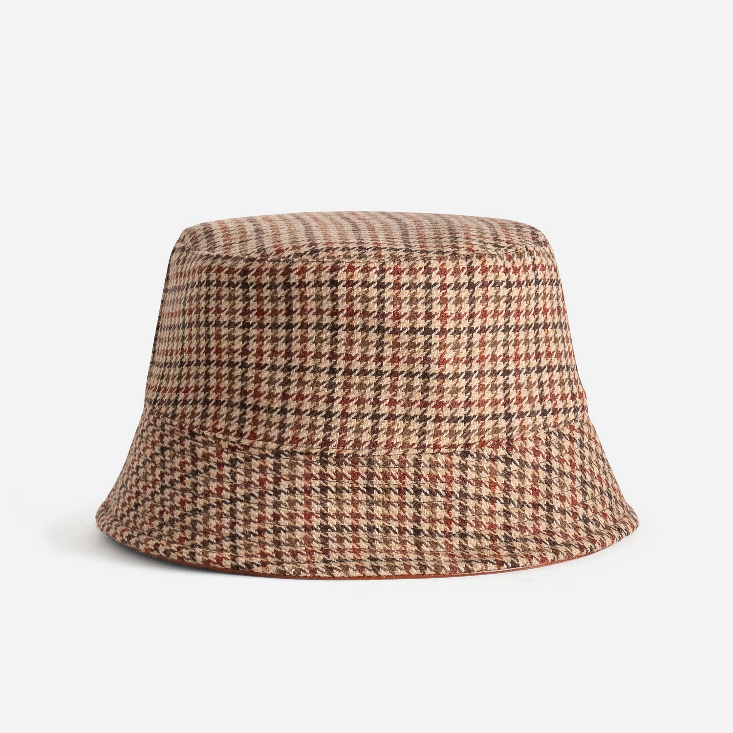 Bob réversible cognac et carreaux