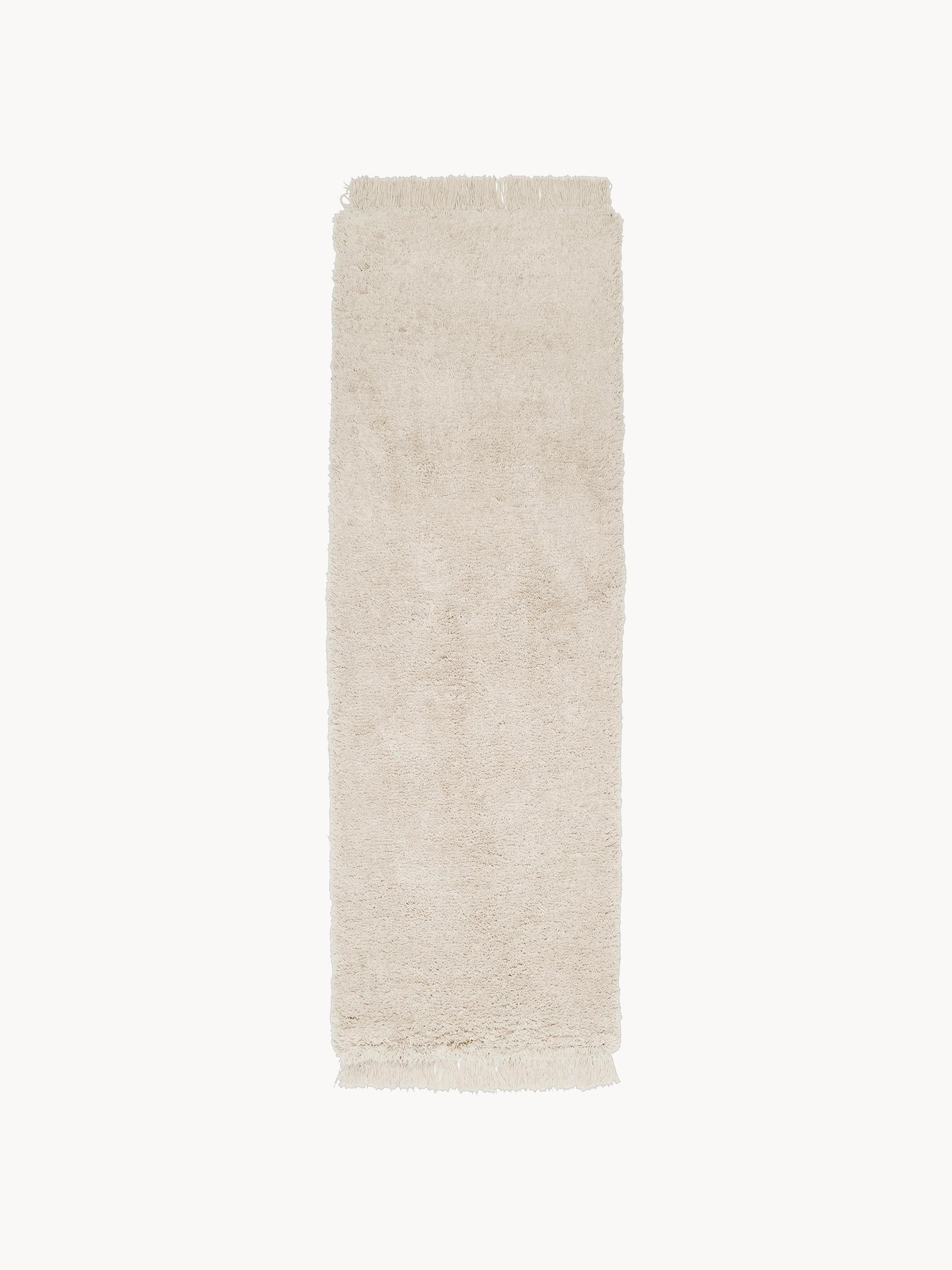 Flauschiger Hochflor-Läufer Dreamy mit Fransen