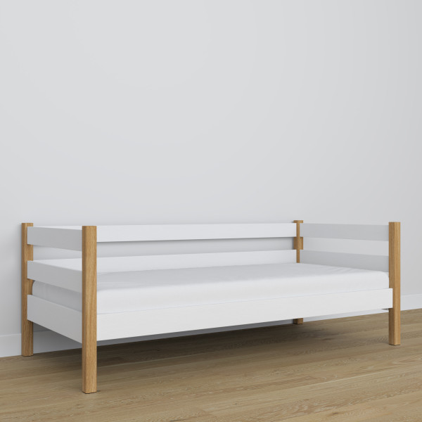 Drewniane łóżko sofa N01