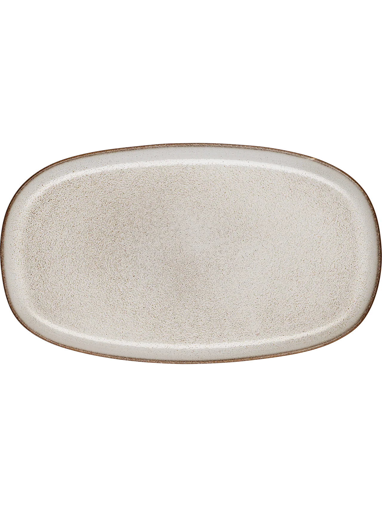 platte, oval, sand