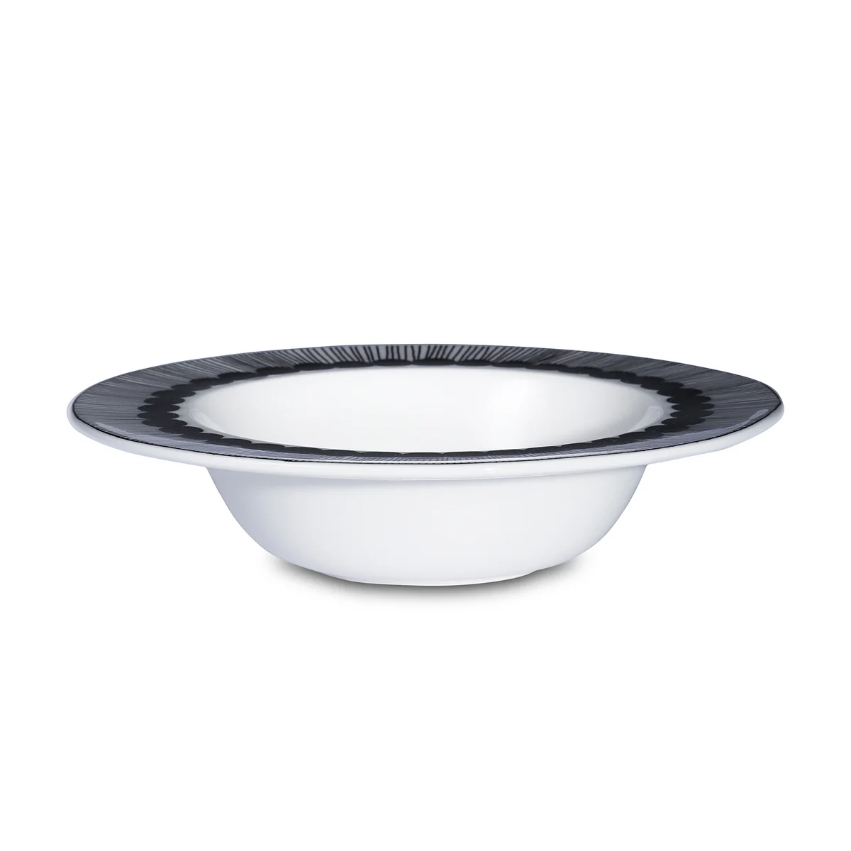 Marimekko - Oiva Siirtolapuutarha Tiefer Teller, Ø 20 cm, schwarz / weiß