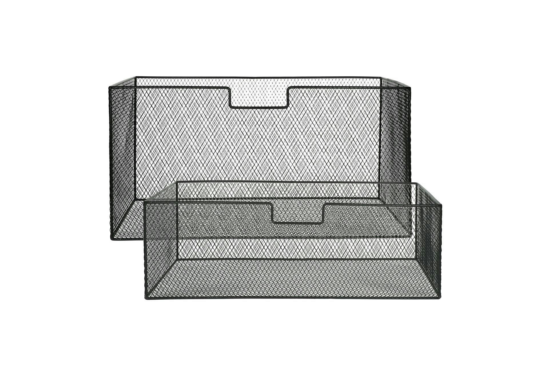 ESSENCE - Paniers en métal noir lot de 2