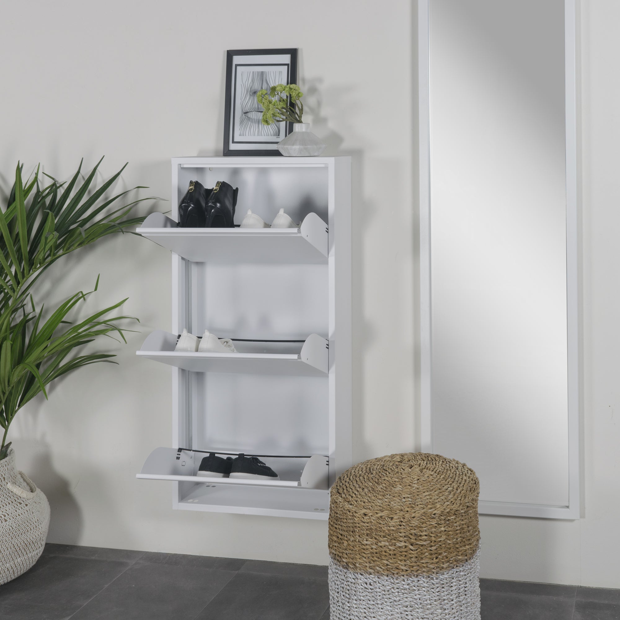 Spinder Design Billy 3 Schoenenkast - Wit