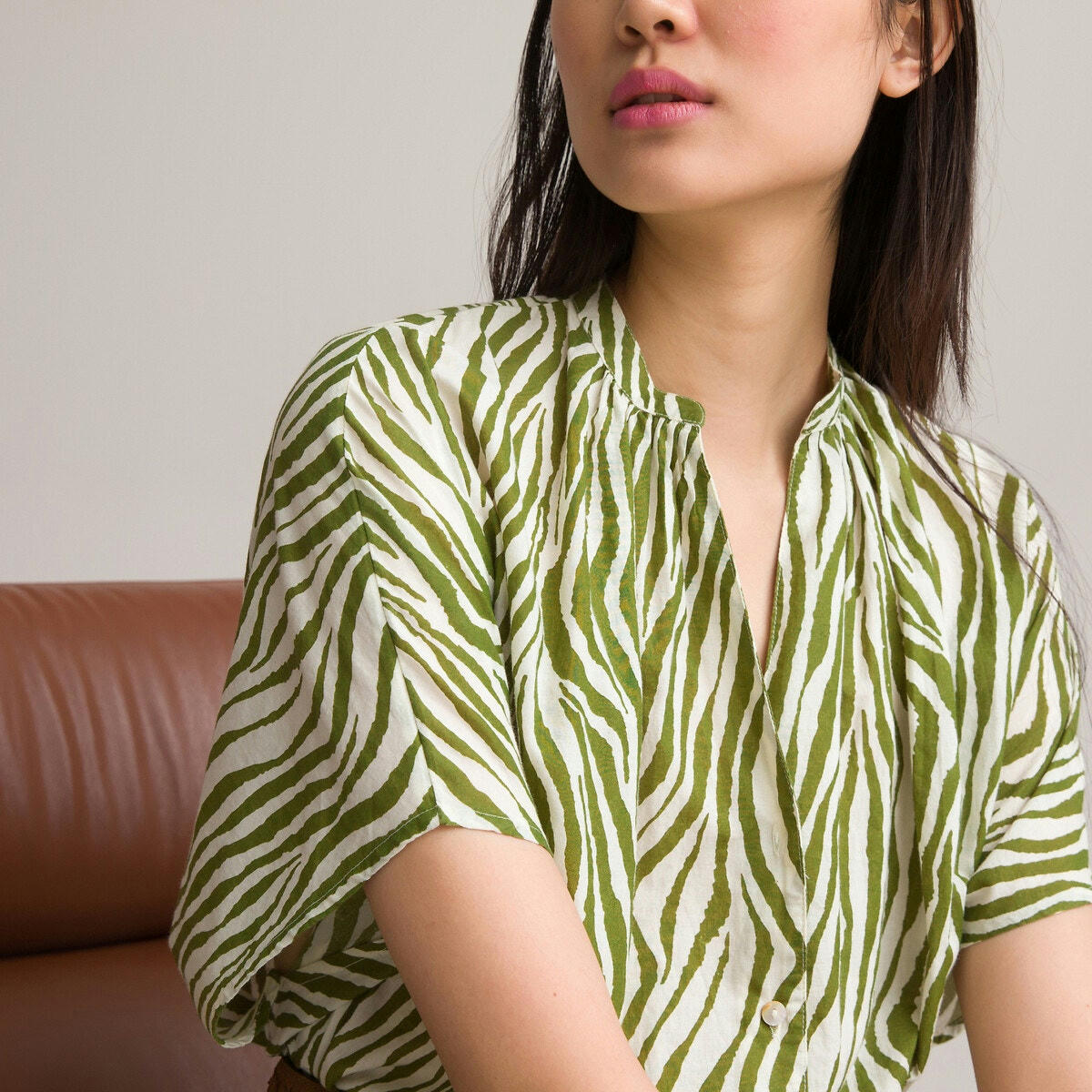 Robe de plage longue, imprimé animalier