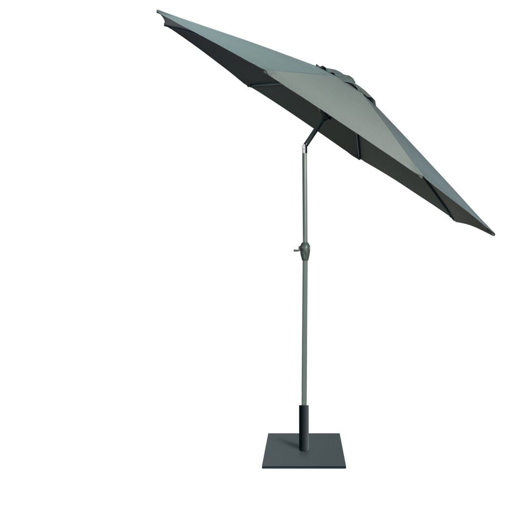 Parasol centré Cuba inclinable à manivelle vert foncé Ø300xH245cm