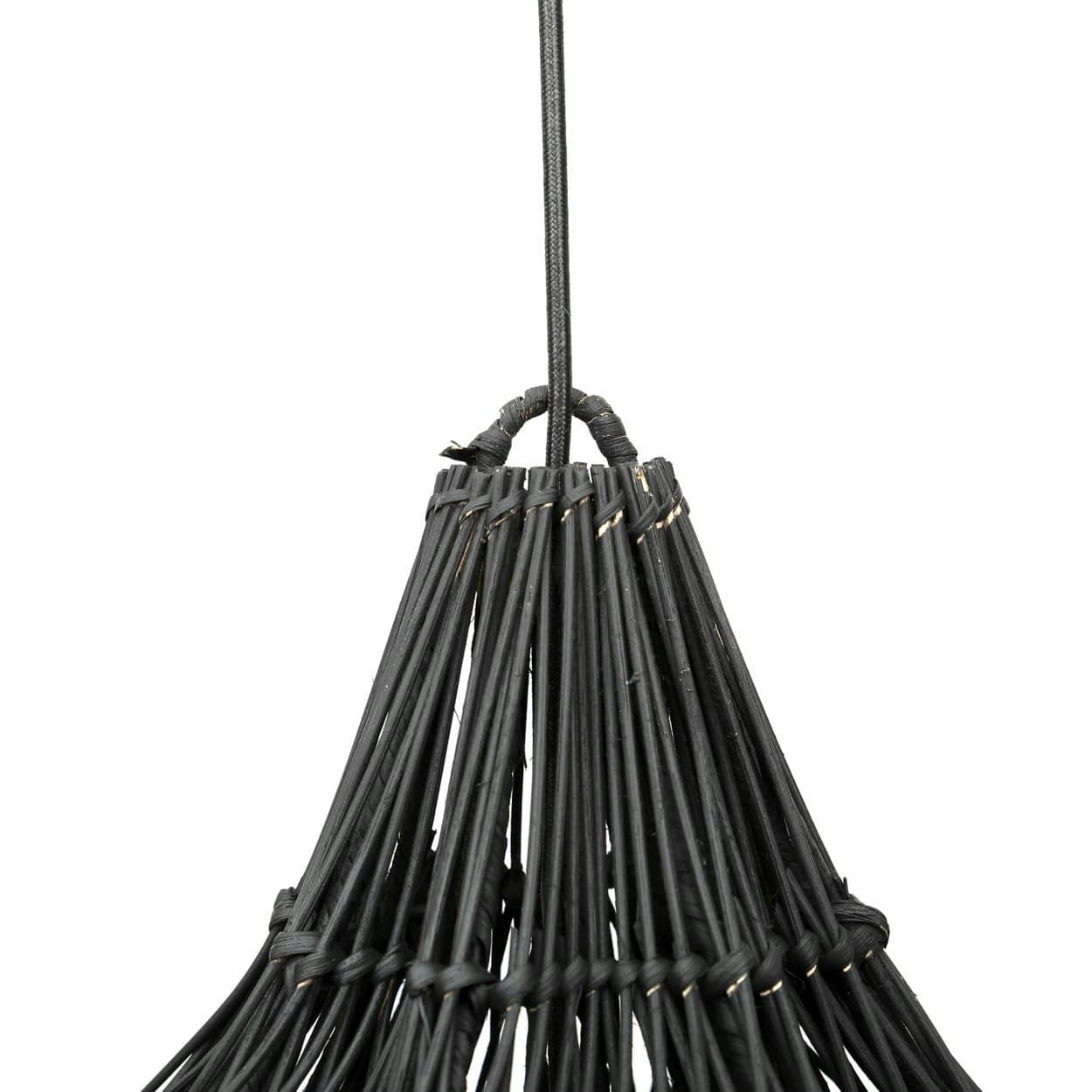 WHIPPED - Abat-jour en rotin noir 110x80