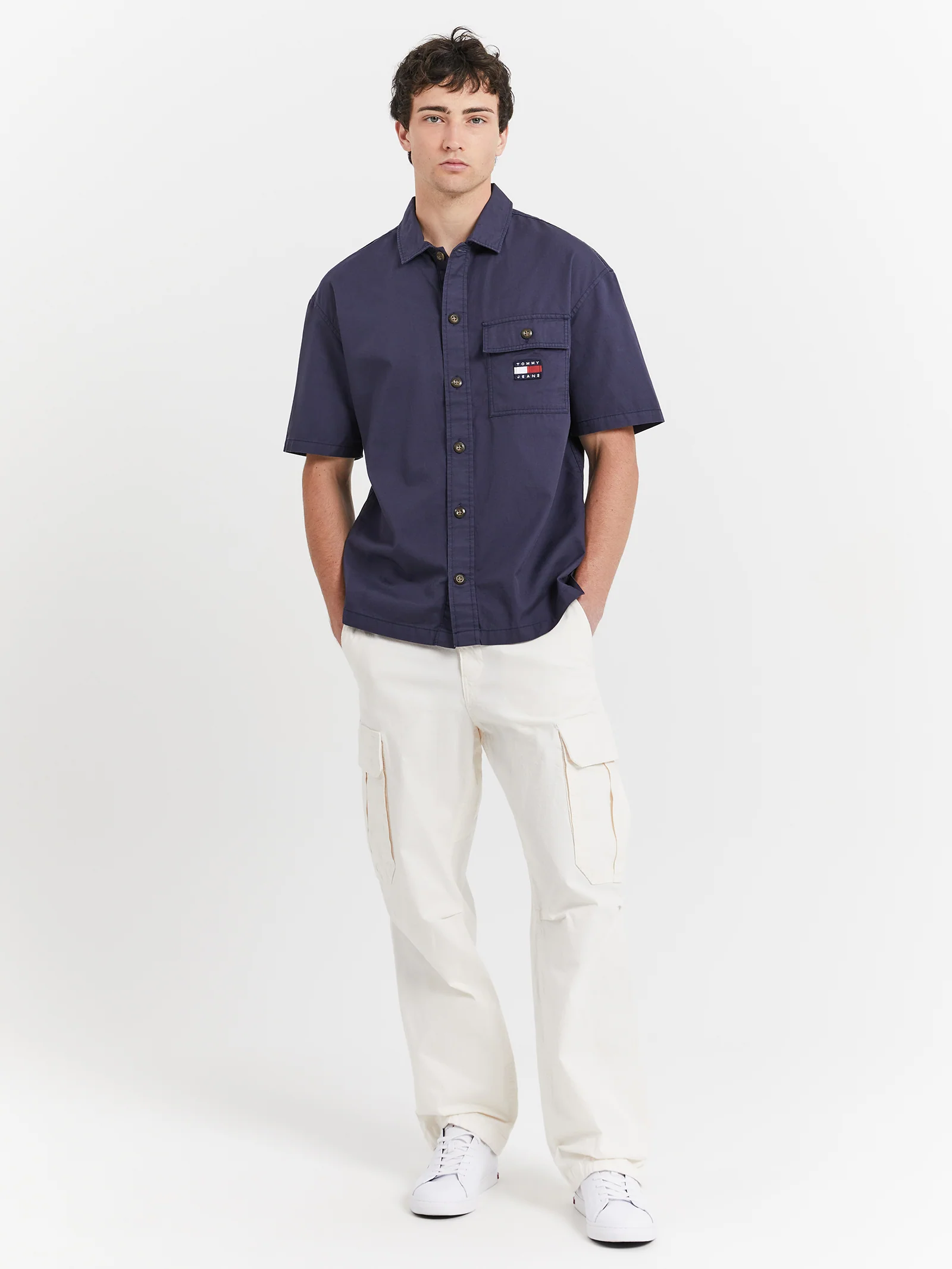 Classic Solid Short Sleeve Overshirt
