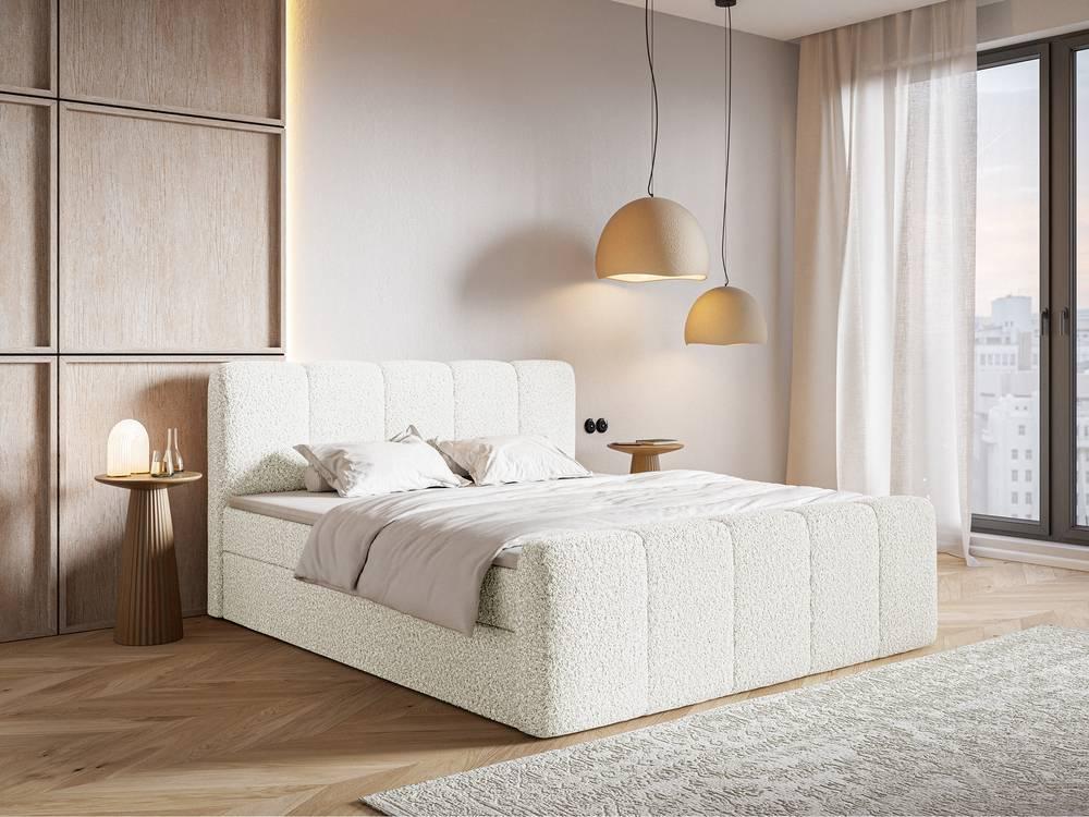 Boxspring Chloe 200x200 bouclé met opbergruimte