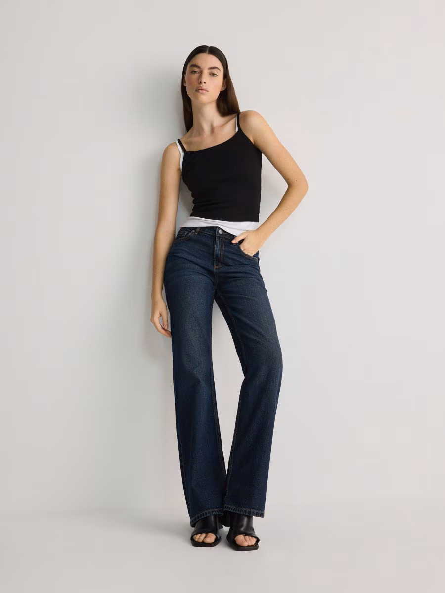 Cotton Rich Top With Straps