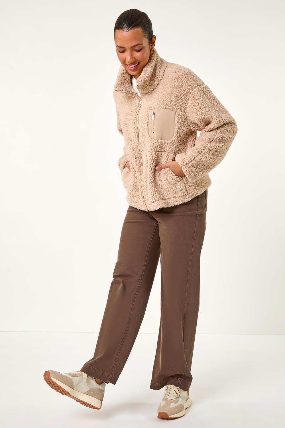 Roman Funnel Neck Fleece Jacket