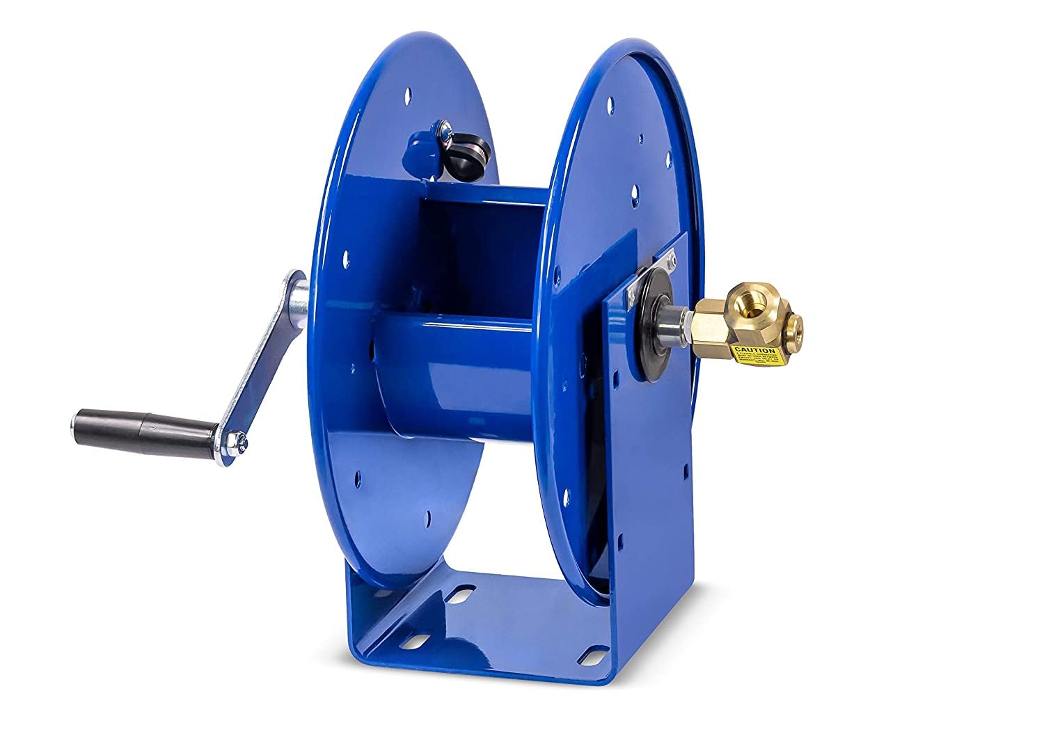 Coxreels 112-3-50 Compact Hand Crank Steel Hose Reel - 4 000 PSI - Holds 3/8 x 50' Length Hose - Perfect for Air Compressor  Garden  Pressure Washer  Electric Hoses (Hose Not Included) Made in USA