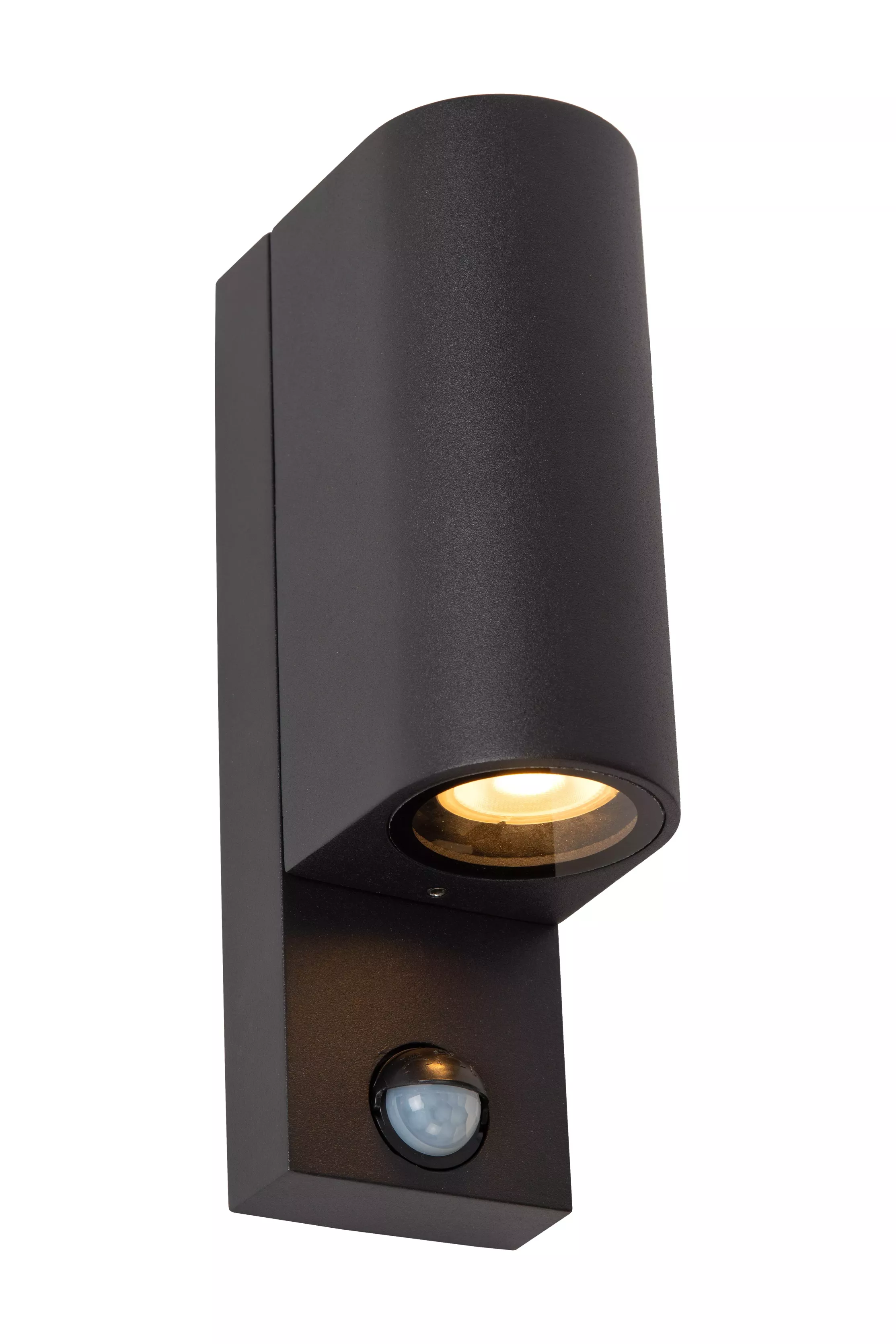 Kinkiet zewnętrzny z czujnikiem ruchu czarny ZARO 2xGU10x7W IP65 Lucide