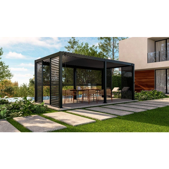 Pergola »Deluxe 111«, BxT: 600 x 300 cm, anthrazit