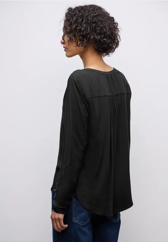 Basic Bluse in Unifarbe