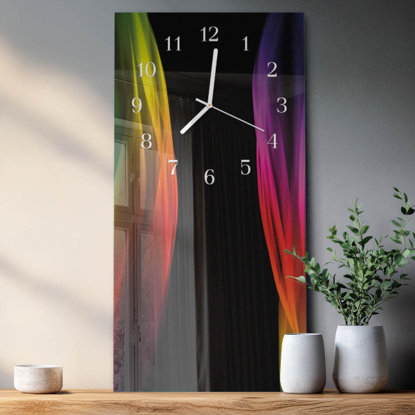 Cichy zegar 30x60 Abstrakcja nowoczesny na ścianę