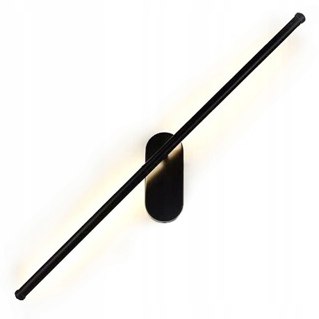 Lampa Kinkiet Salon Led Neutralna 12W 92Cm Black
