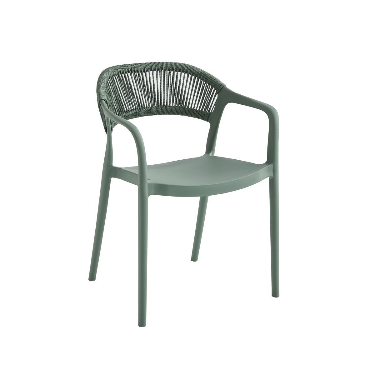 Cadeirão efeito rattan verde