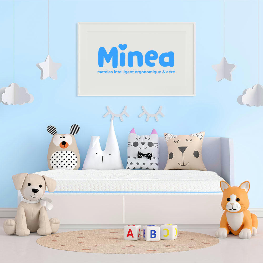 - Matelas  bleu Bébé  mousses HD & supersoft