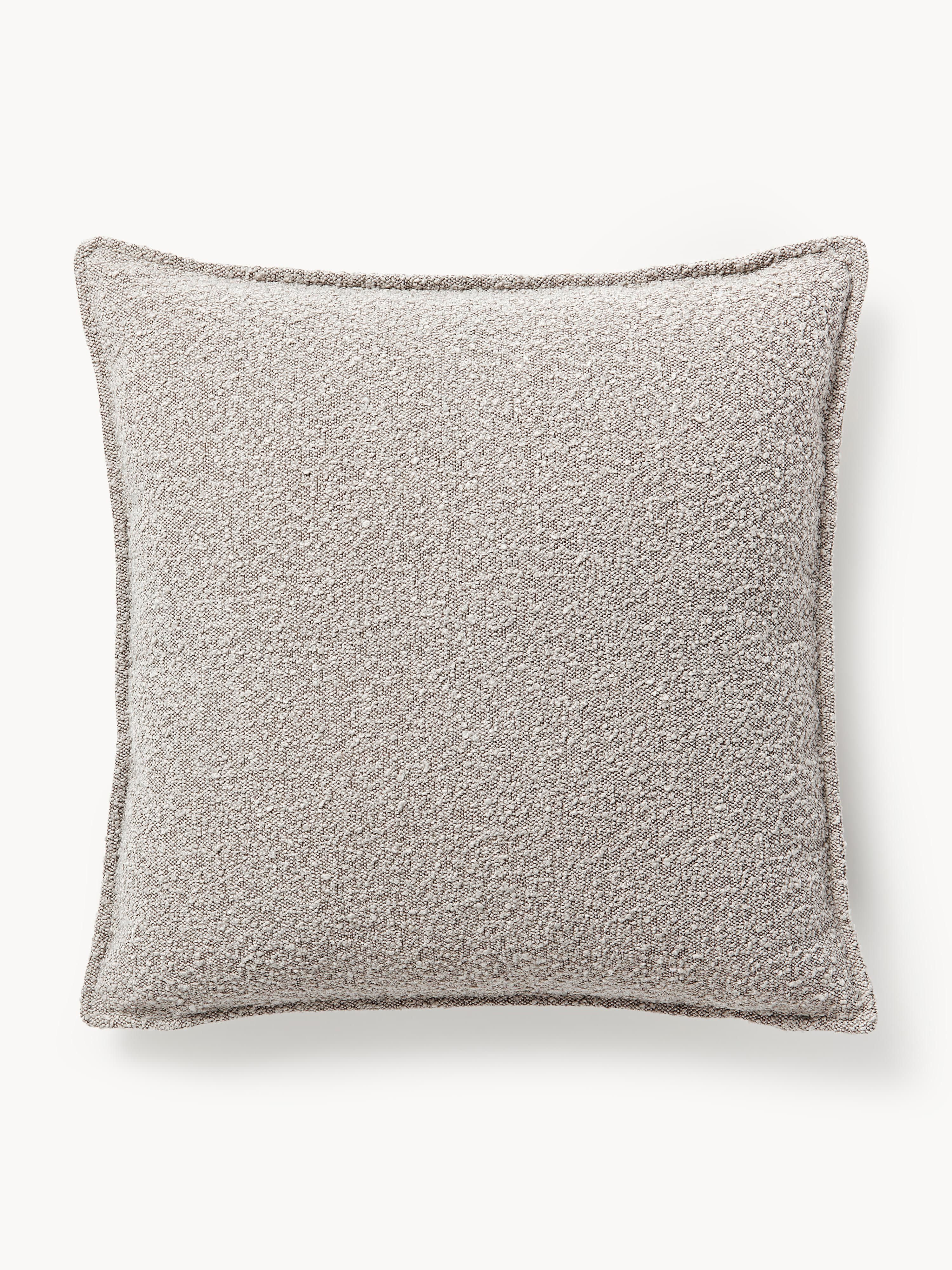 Großes Bouclé-Sofa-Kissen Lennon, 70 x 70 cm