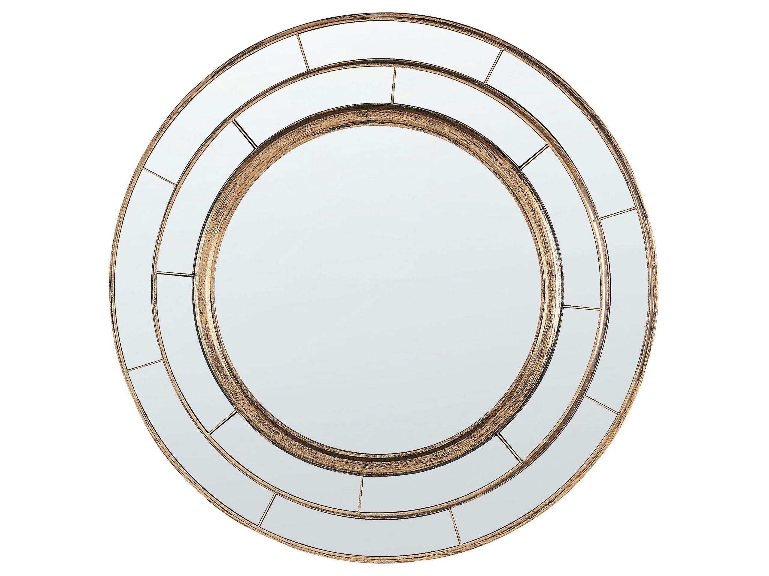 BELCHITE - Miroir en matériaux synthétiques doré 40x40