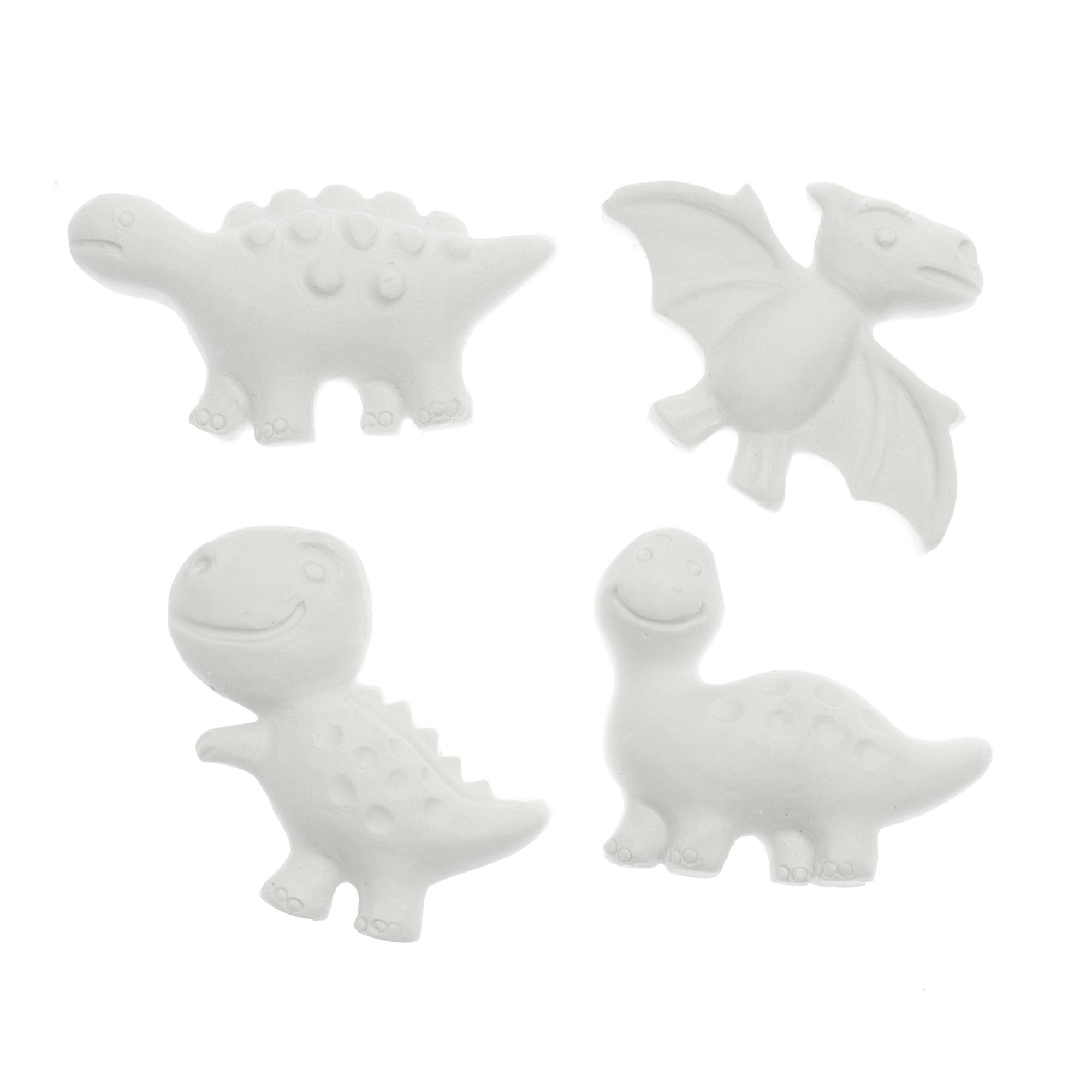 Paint Your Own Dinosaur Plaster Shapes 4 Pack
