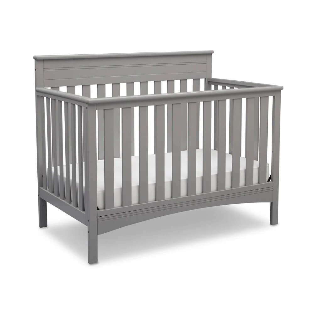 Delta Children Fabio 4-in-1 Convertible Crib, Grey