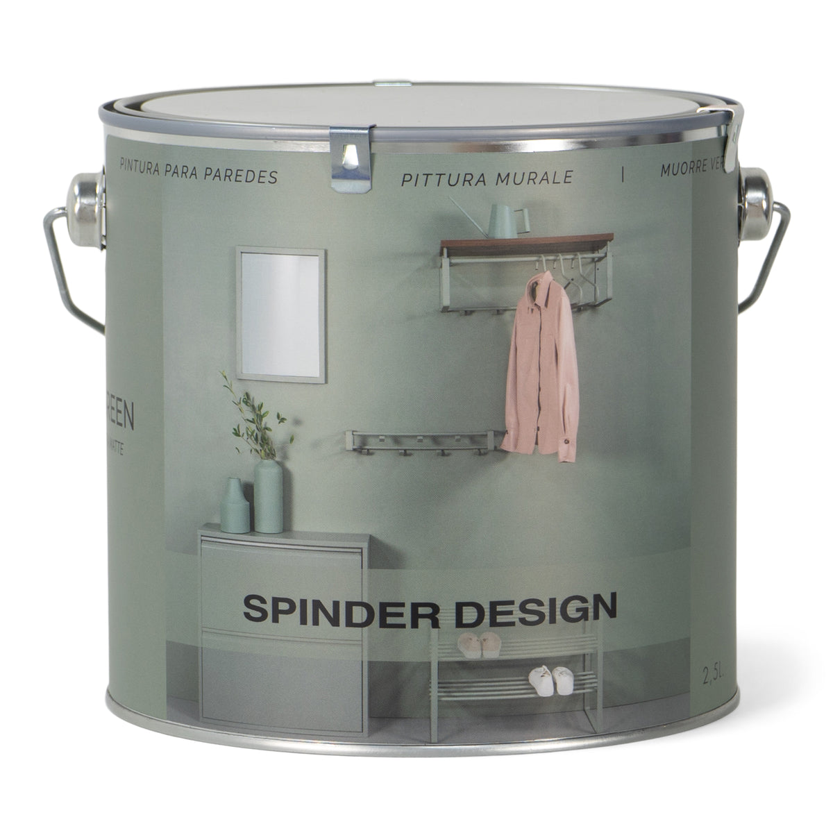 Spinder Design matte muurverf Wall Paint - Dusty Green