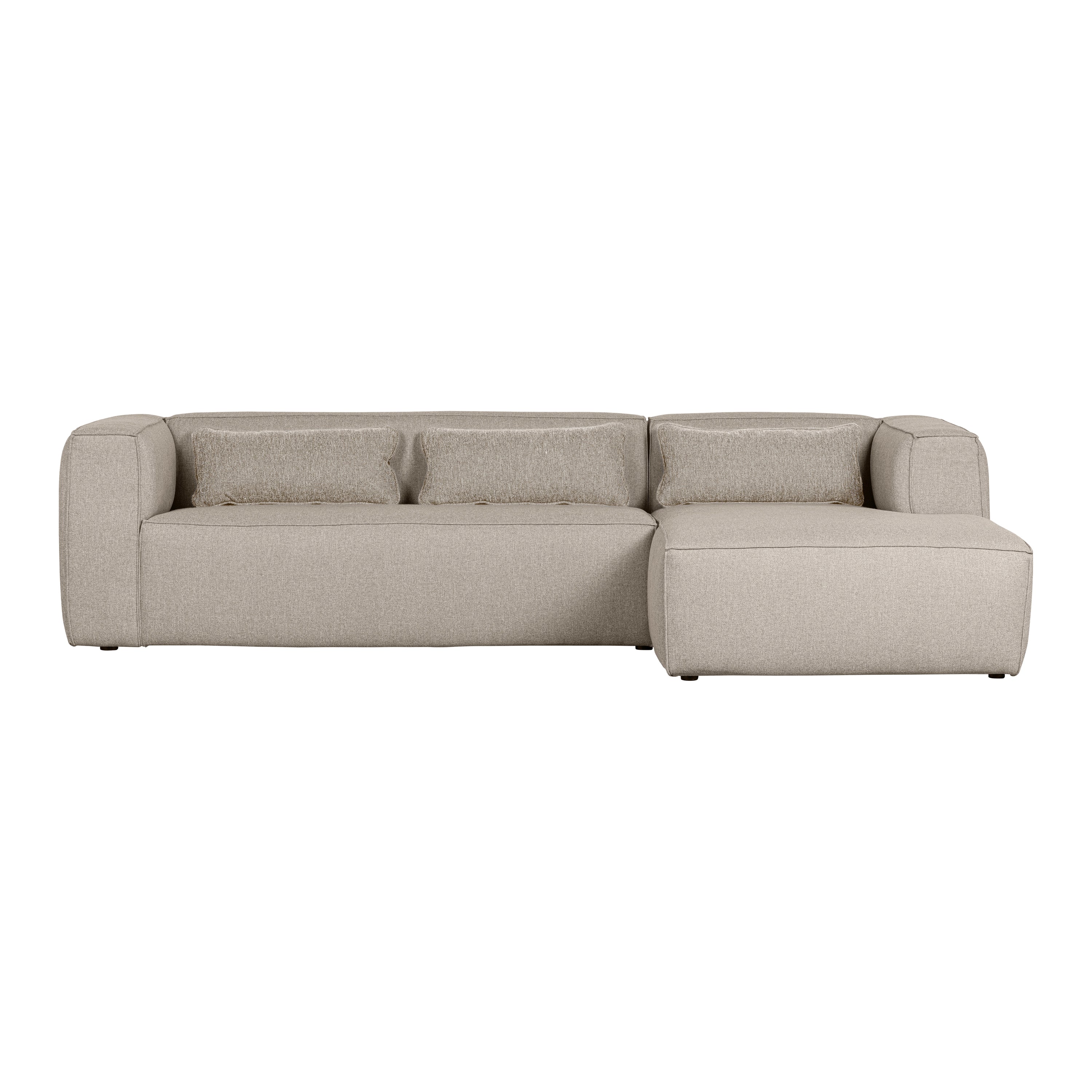 WOOOD Bean Hoekbank met Chaise Longue Rechts - Melange - Beige