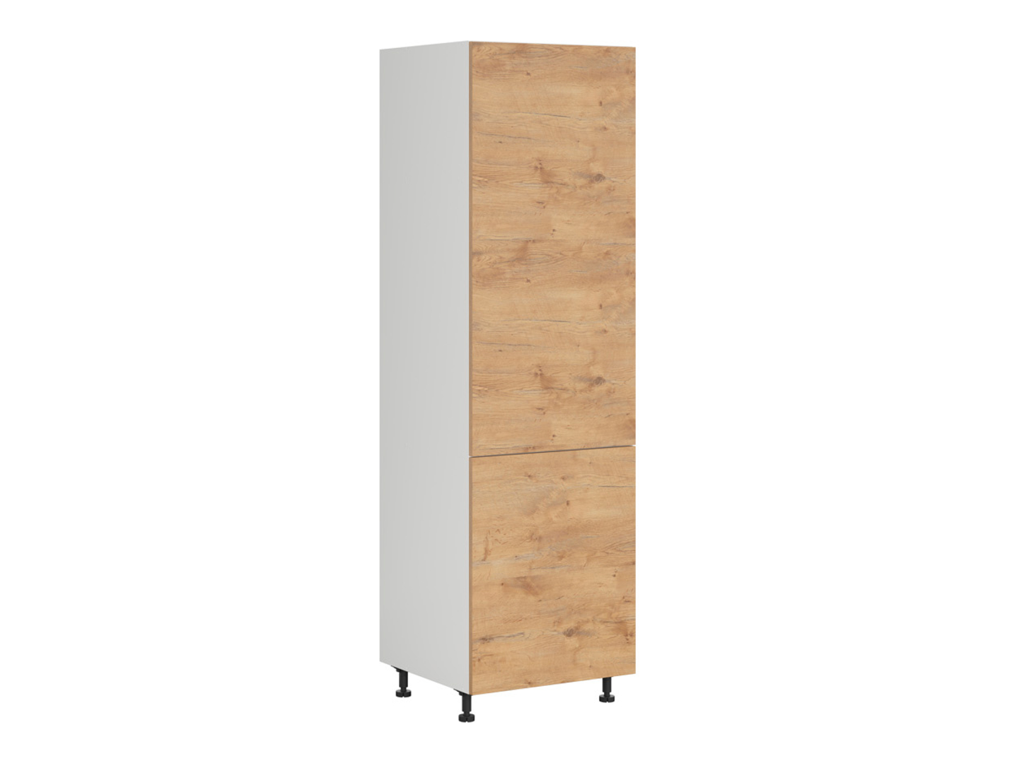 Szafka kuchenna wysoka Hamper 60 cm lewa z szufladami cichy domyk dąb lancelot