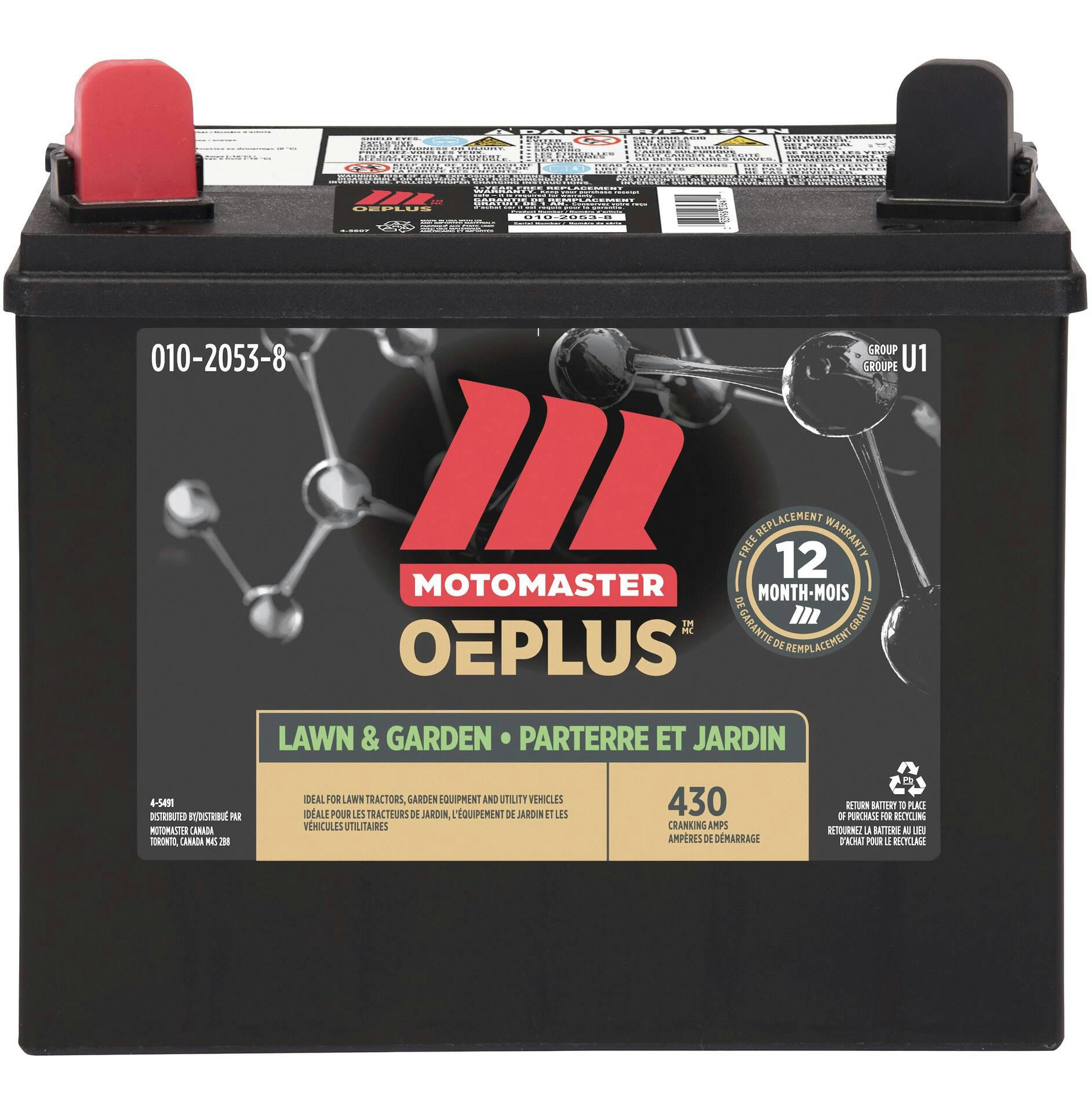 MOTOMASTER OEPLUS Group Size U1 Small Engine Battery, 350 CCA