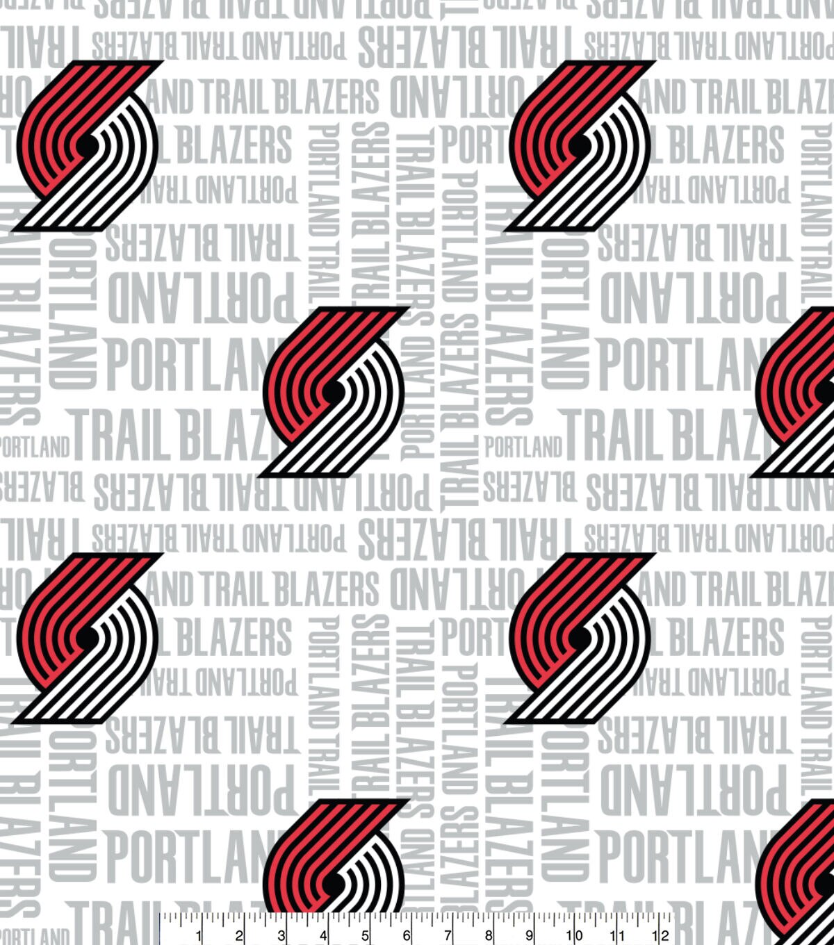 Portland Trailblazers Toss Wordmark NBA Fleece Fabric