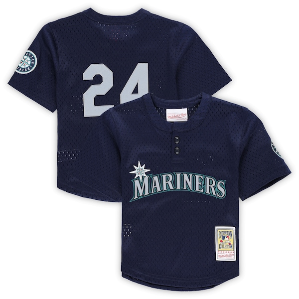Ken Griffey Jr. Seattle Mariners Toddler Cooperstown Collection Mesh Batting Practice Jersey - Navy
