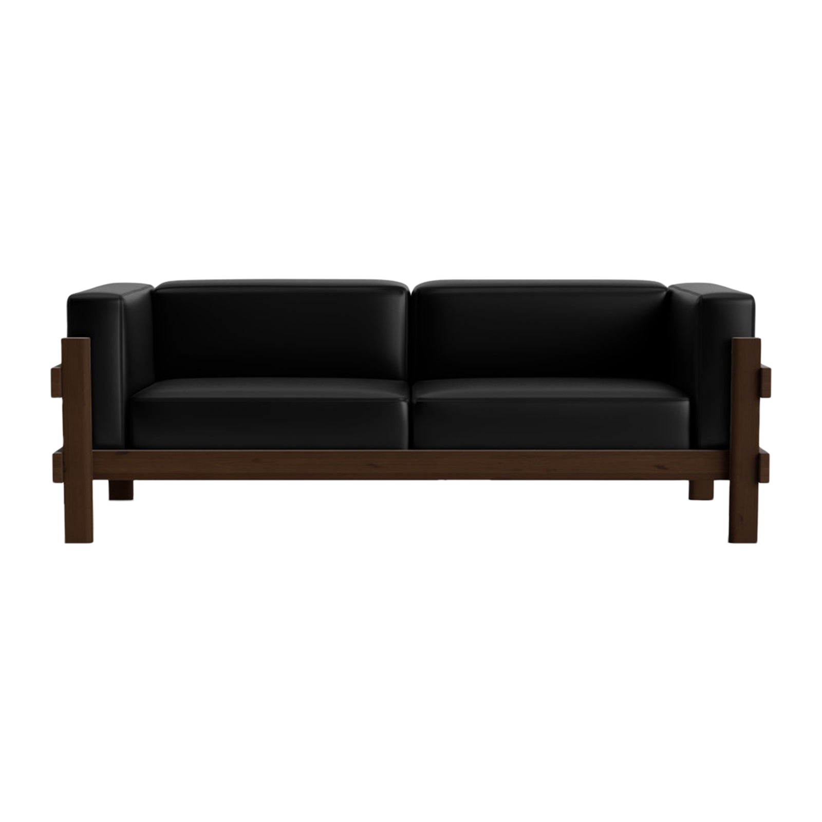 Normann Copenhagen Kube 3-zitsbank - Zwart / Donkerbruin