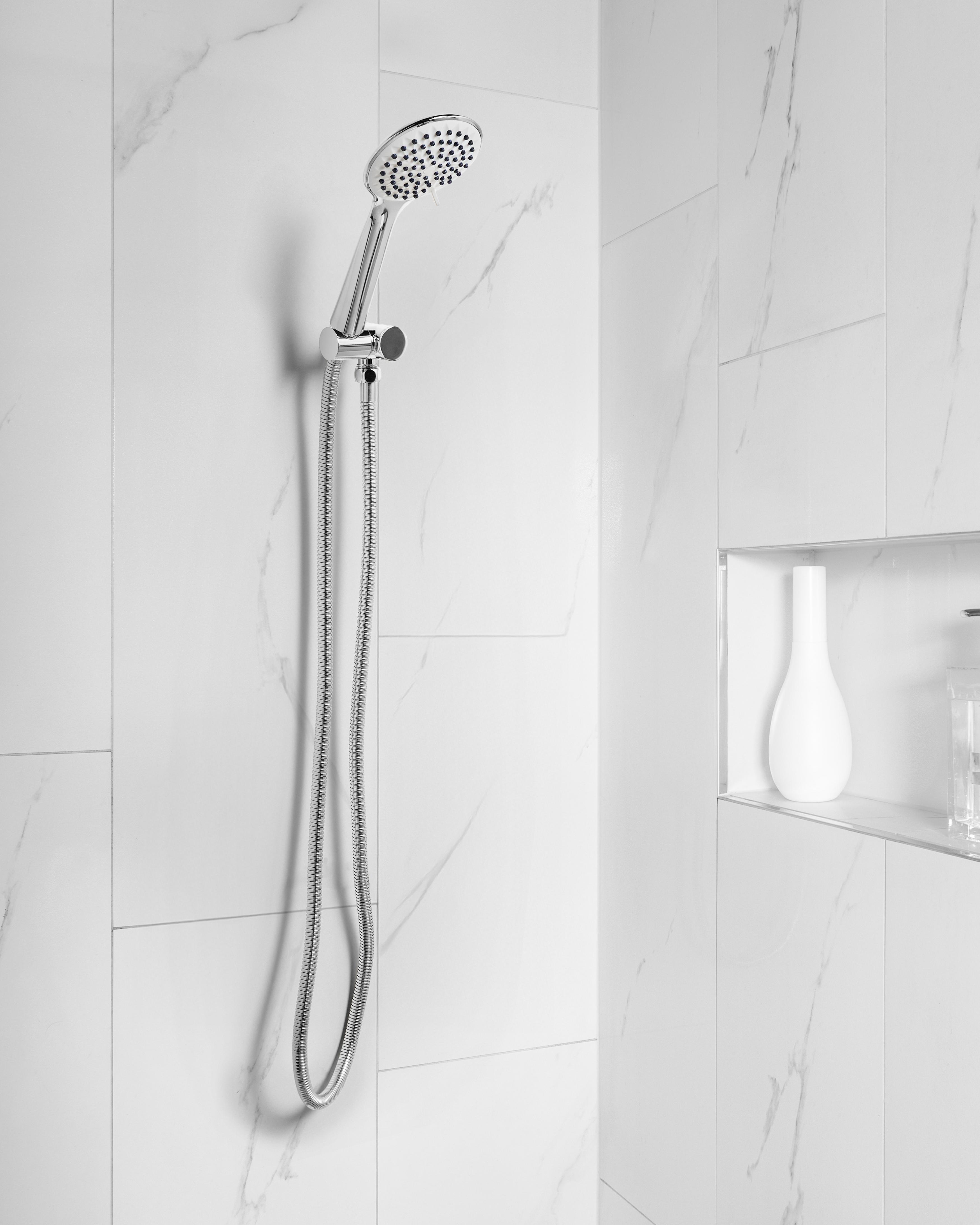 Shower Head and Hose Kit TARMA 4-function Silver
