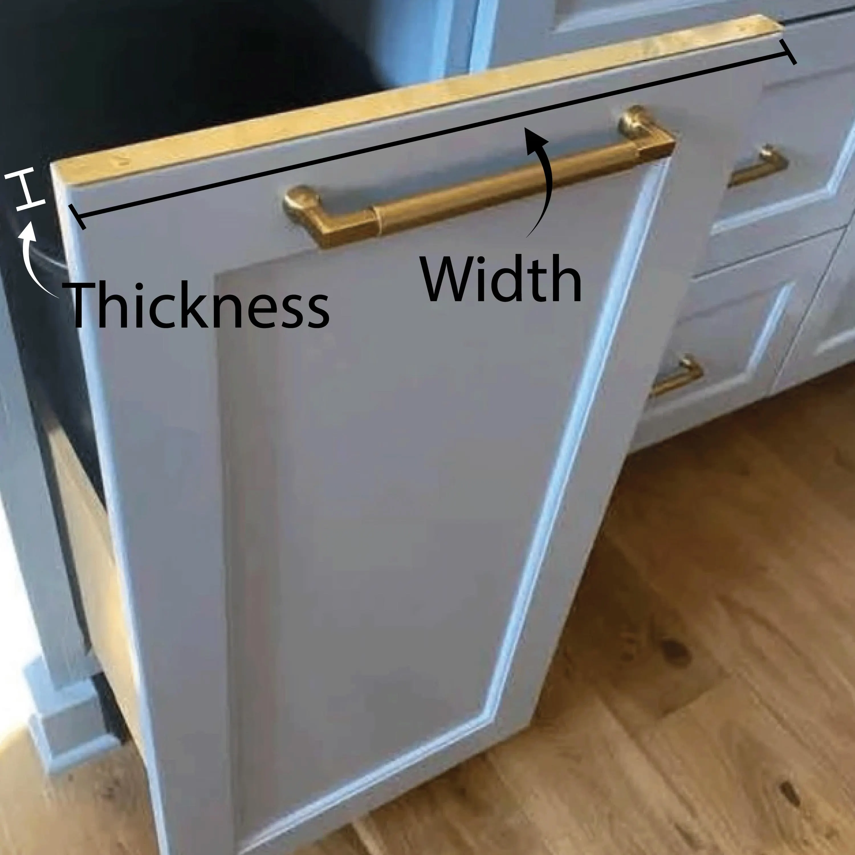 Brass Drawer Topper: Ready to Install, 16 Gauge, .050
