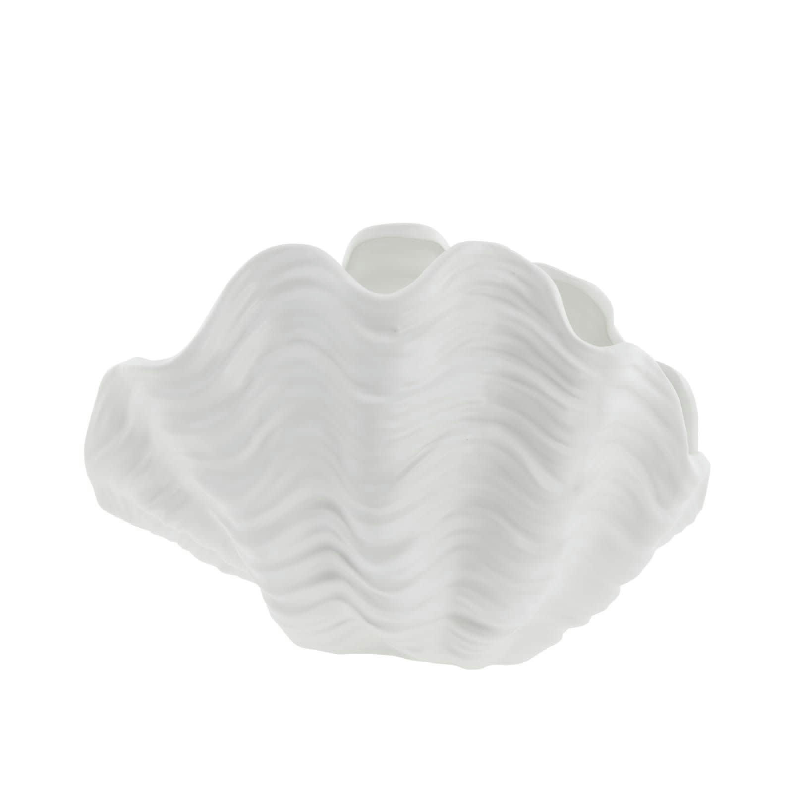 - Vase en céramique blanc H18