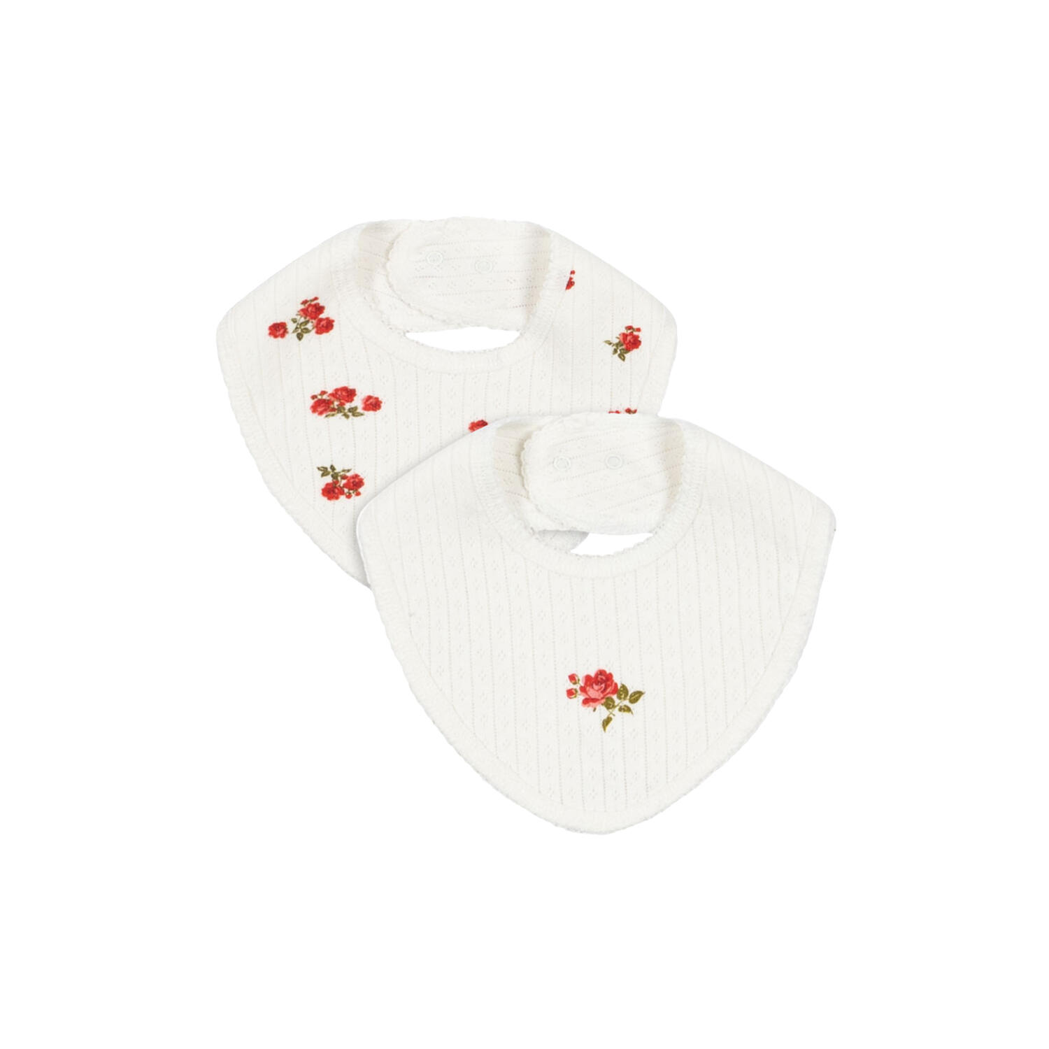 Minnie 2 Pack Bib, rose red/snow white