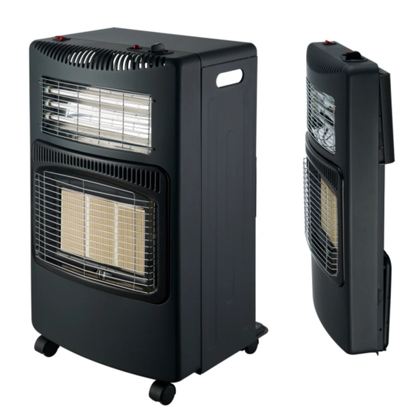 Heizgerät, 2in1, Gas: 1500 bis 4200 W, Elektrisch: 1200 W, schwarz