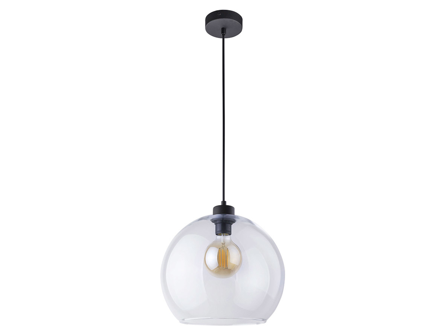 Lampa wisząca Cubus szklana transparentna