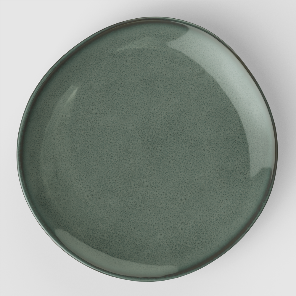Lave Salad/ Dessert Plate - Grey, 9.3'' x 9.1'', stoneware