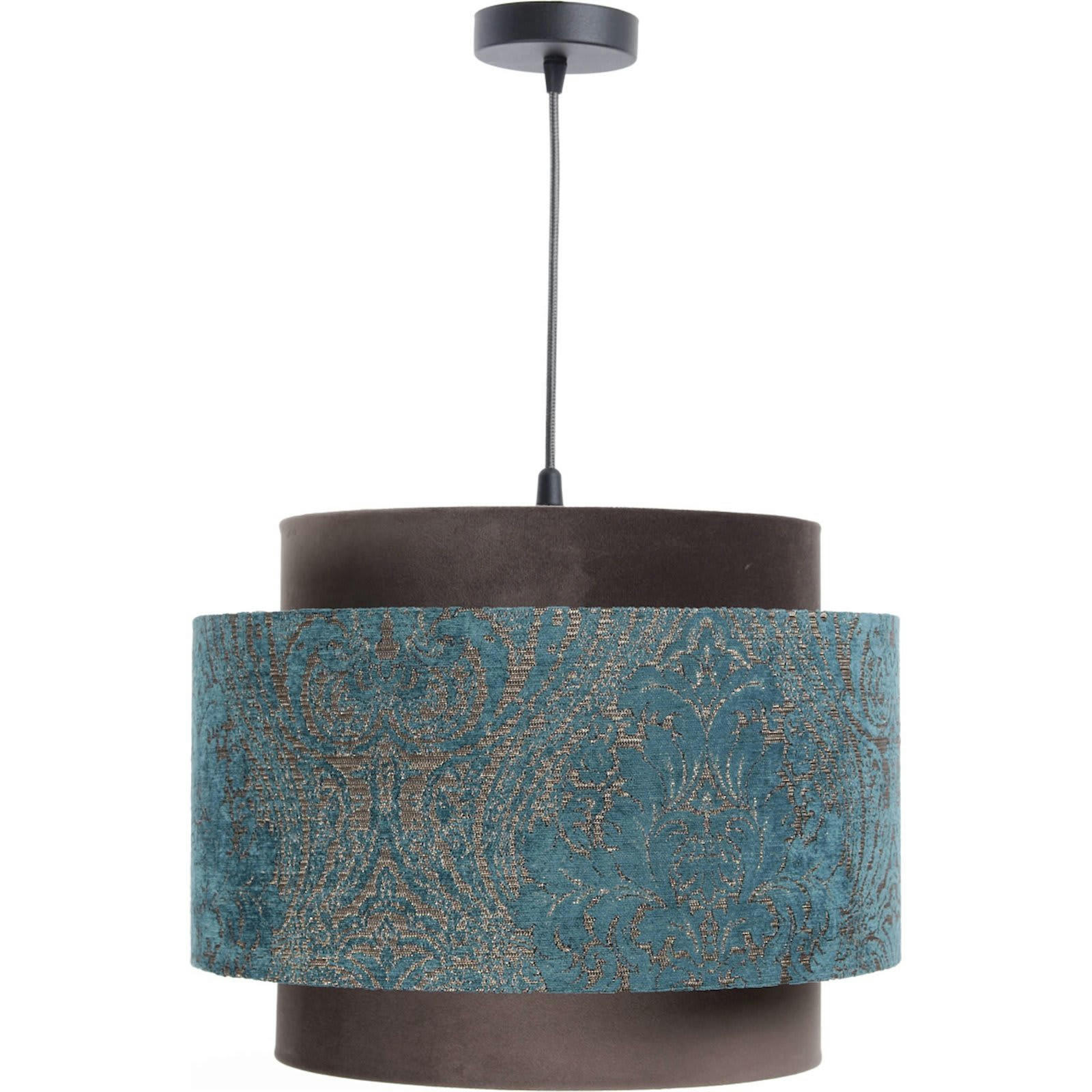 DOBLO - Suspension Velours Bleu 40x40x31 cm