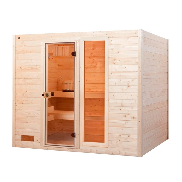 Massivholzsauna »VALIDA«, BxHxT: 239 cm x 203,5 cm x 189 cm