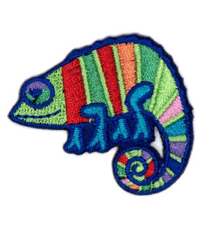 2 x 1.5 Rainbow Iguana Iron On Patch by hildie & jo