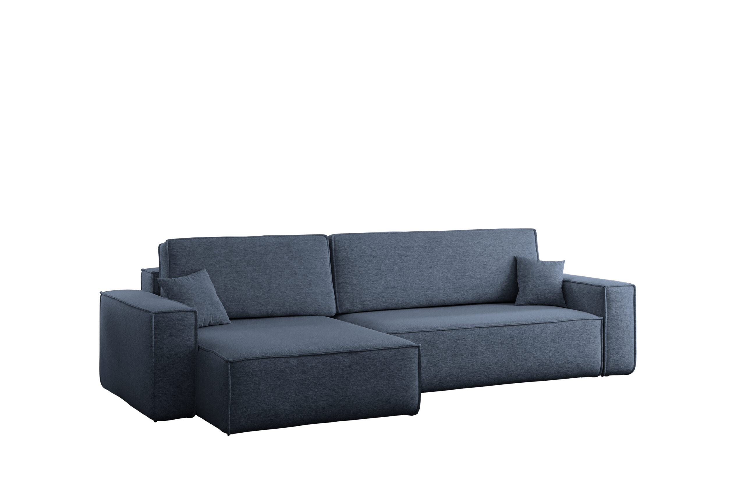 Narożnik z funkcją spania, BEST XL tkanina Verita Lewy Granatowy