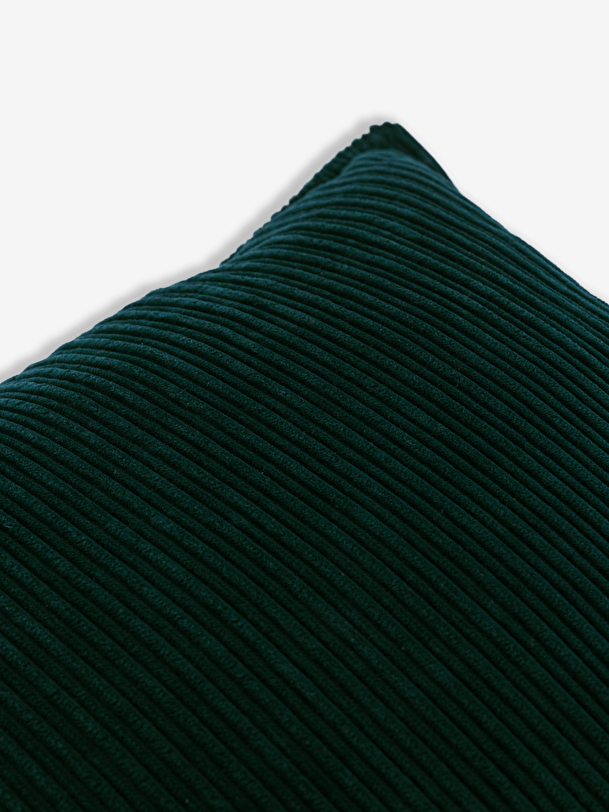 Coussin roy 45x45 velours cotele vert pin pin